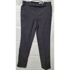 Boss Hugo Boss Black Virgin Wool Straight Leg Belted Dress Pants US Size 4